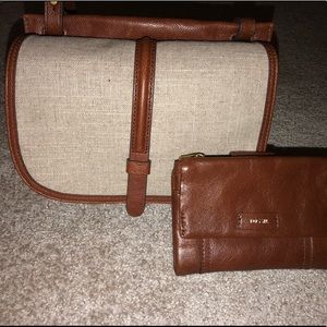 Fossil cross body purse with wallet